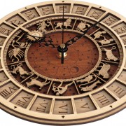 Venice Astronomical Wooden Clock Creative Living Room Quartz Clock Twelve Constellation Wall Clocks