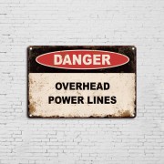 Custom Wholesale Vintage Beware of Danger Metal Tin Plaques Poster Signs