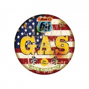 Wholesale Personalized Route 66 Gas Round Metal Sign Tin Poster Plaque