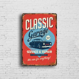 Car Wash and Service Shop Decor Vintage Metal Plate Printing Tin Sign Poster