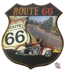 Vintage Bar Decor Road Motorcycle Signs Shield Custom Sign