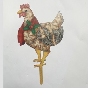 New Product Outdoor Garden Decoration Chicken Metal Crafts Christmas Decorations