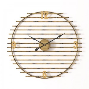 Ponerine Fashion Creative Home Decorative Handmade Metal Hanging Wall Clock